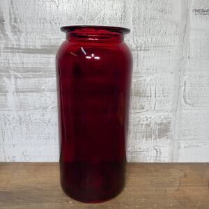 Ruby Red Glass Vase